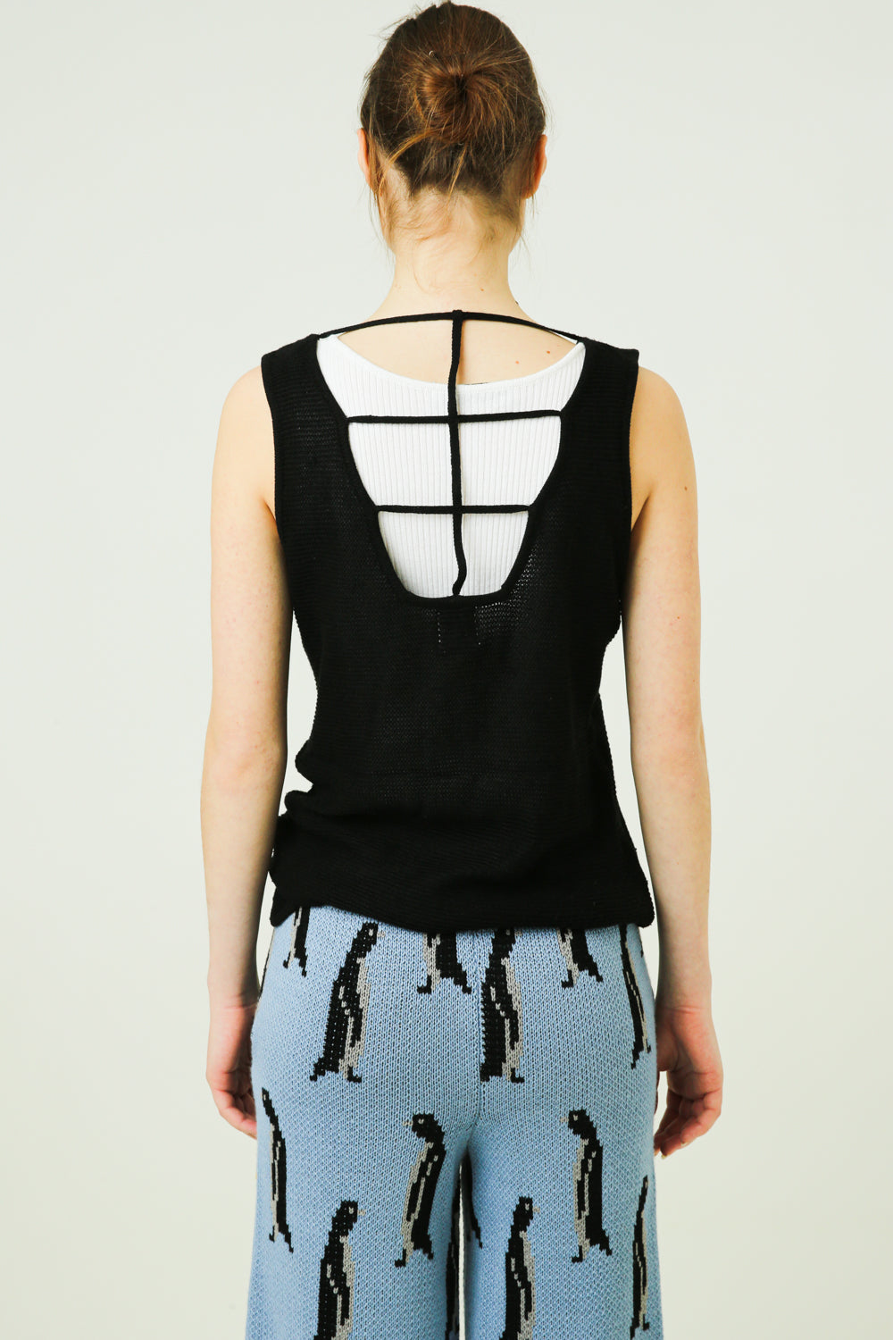 Sleeveless T-Shirt with open back