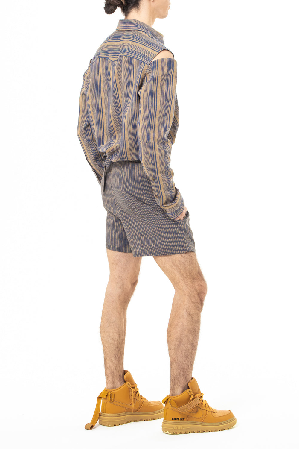 High waist shorts with inside boning